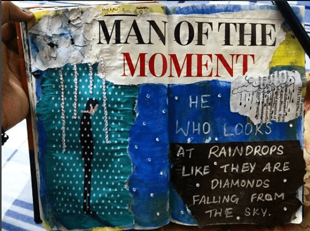 Art journal entry by Randomness Diary, Man of the moment.